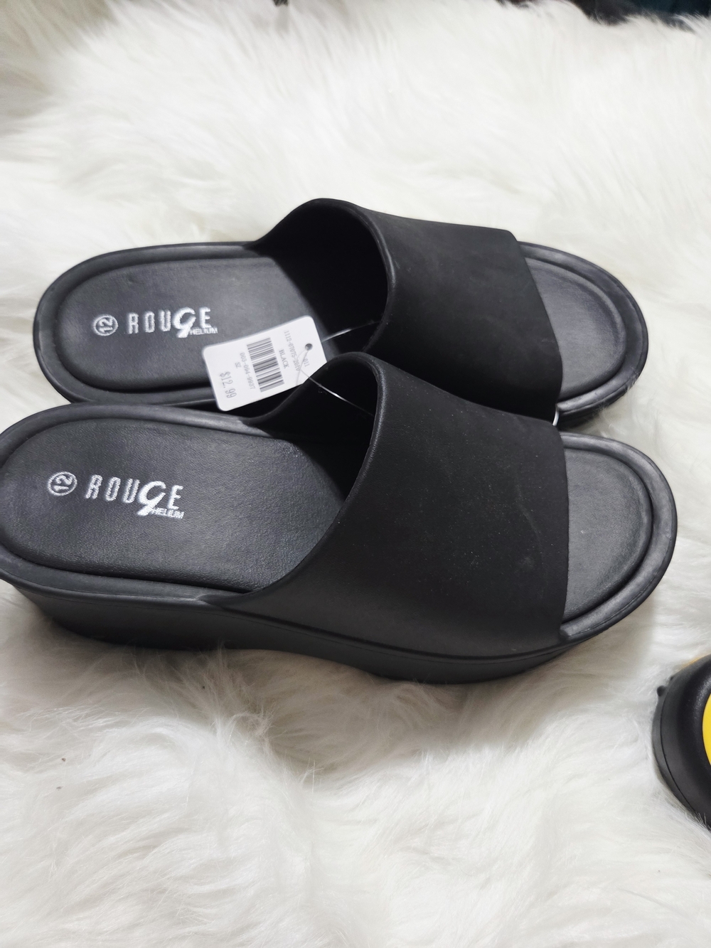 Rouge Helium Black Slide Sandals for Women